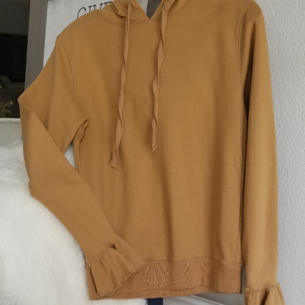 J Crew Hoody with fluted sleeves SZ Small